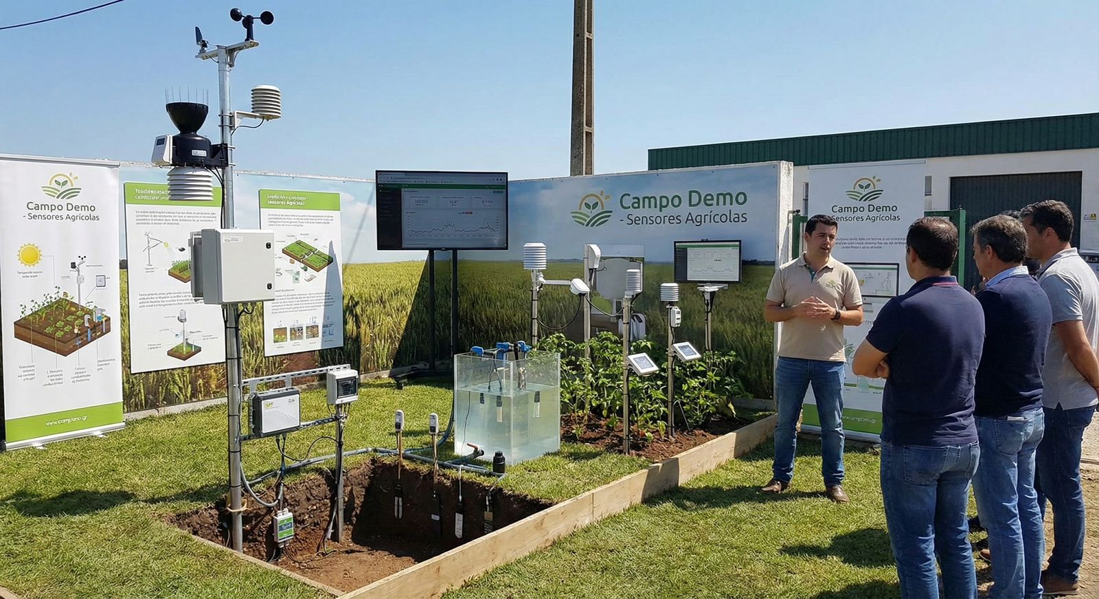 Campo demo sensores agrícolas