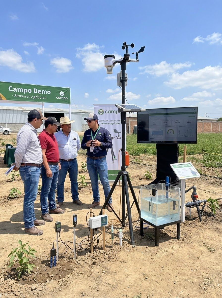 Demostración en campo con estación climática
